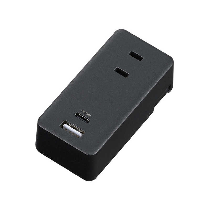 ヤザワ YAZAWA 極小USBタップ2個口PD30W ブラック H5FS400PD30BK