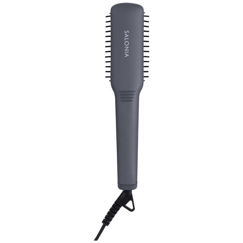 【決算20%オフクーポン対象商品】サロニア SALONIA ストレートヒートブラシ スリム グレー SL-012GRS