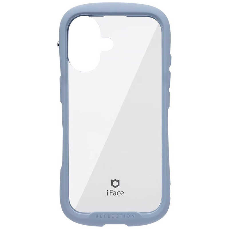 ハミィ HAMEE iPhone 16用強化ガラスクリアケース IFACE REFLECTION ペールブルー 41-979655
