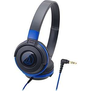 【決算20%オフクーポン対象商品】audio-technica 密閉型オンイヤーヘッドホン MONITORING ポータブル ブラックブルー ATH-S100BBL オーディオテクニカ