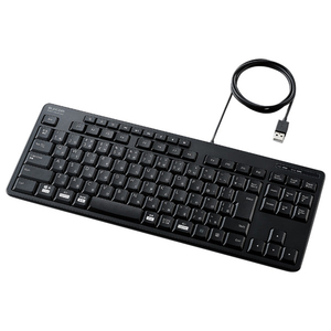 エレコム ELECOM 有線静音コンパクトキーボード TK-FCM113SKBK