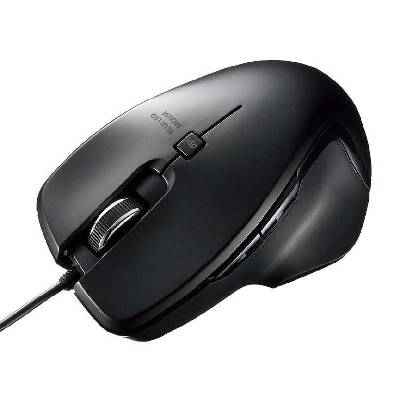 サンワサプライ Sanwa Supply 有線Type-CブルーLEDマウス(5ボタン) MA-BLC180BK