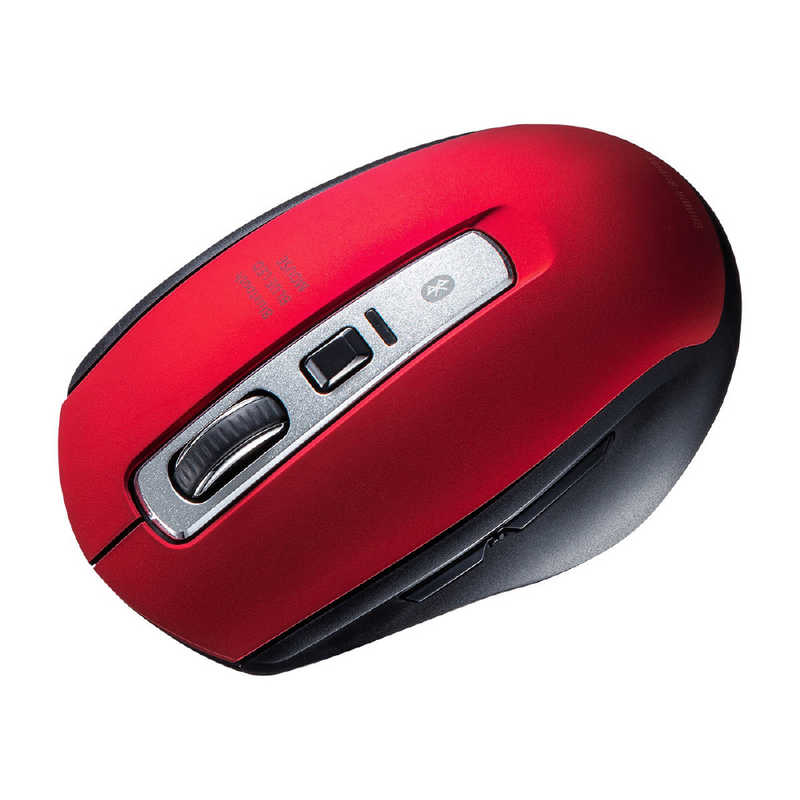 サンワサプライ Sanwa Supply 静音Bluetooth 5．0 ブルーLEDマウス レッド MA-BTBL162R