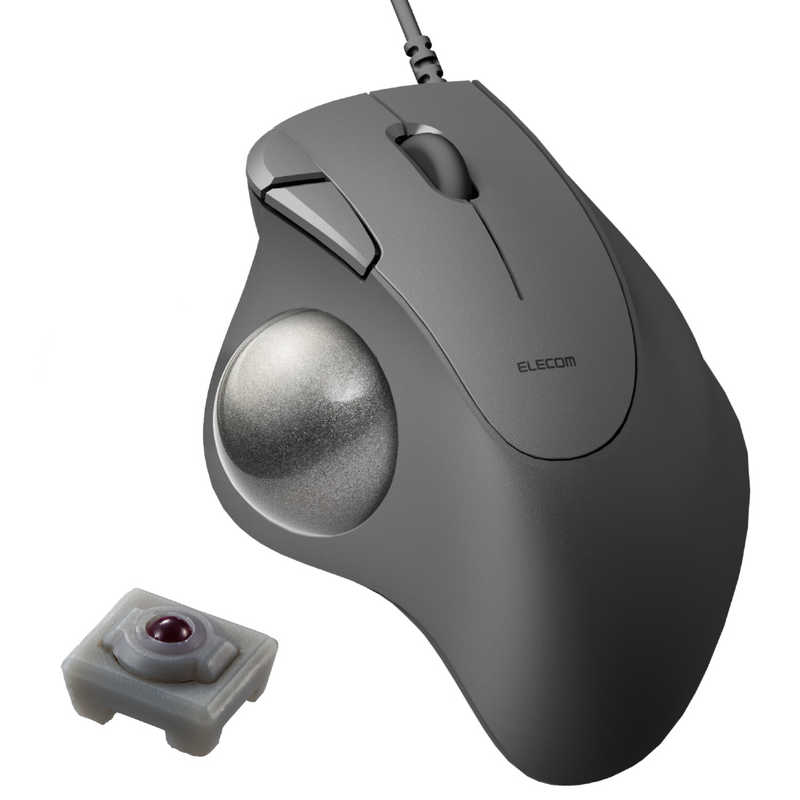 エレコム ELECOM 有線トラックボール　”IST”5ボタン　人工ルビーモデル M-IT10URBK