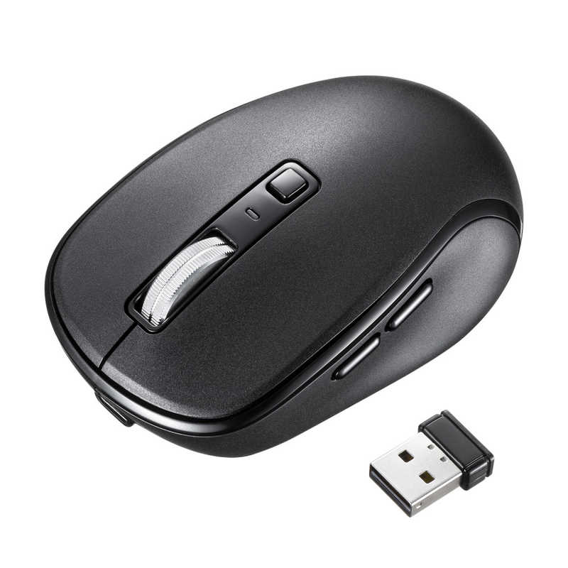 サンワサプライ Sanwa Supply マウス 静音 [BlueLED /無線(ワイヤレス) /5ボタン /Bluetooth・USB] ブラック MA-WBBS519BK