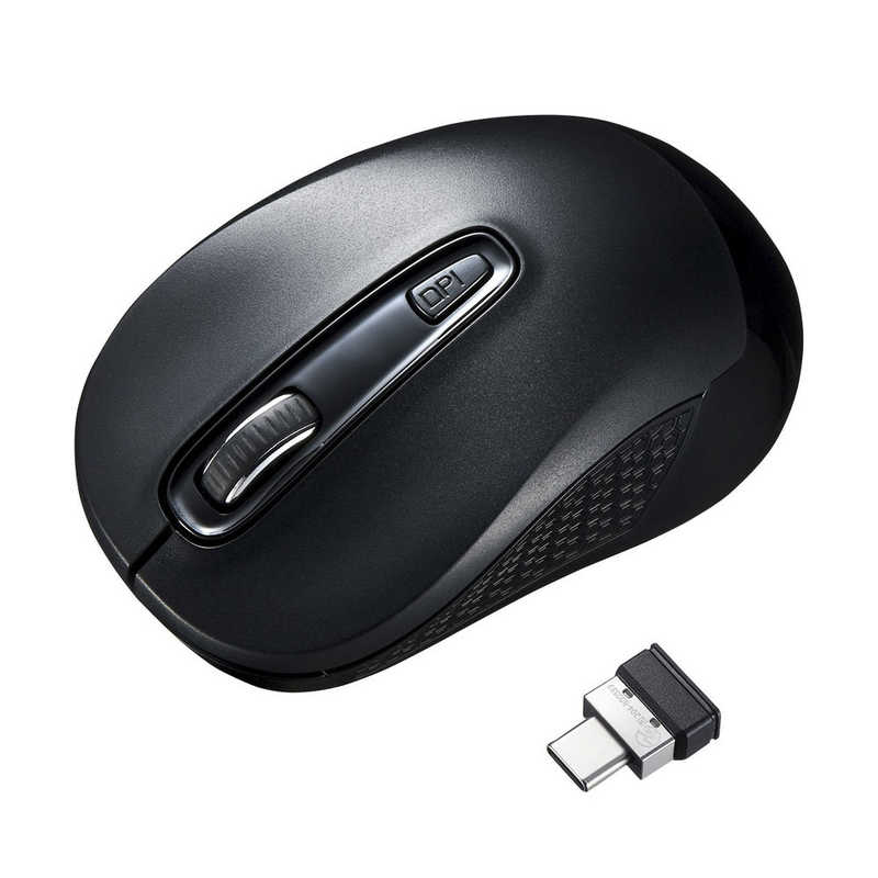 サンワサプライ Sanwa Supply ワイヤレスType-CブルーLEDマウス ブラック MA-WBLC41BK