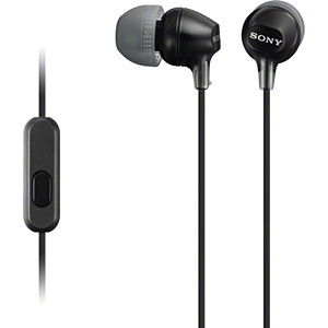 ソニー SONY カナル型イヤホン リモコン マイク付 ブラック MDR-EX15APB ソニー