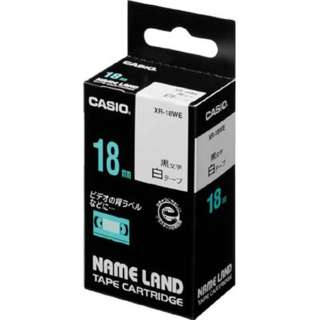カシオ CASIO ネームランド用スタンダードタイプ 緑地テープ黒文字  XR-18GN