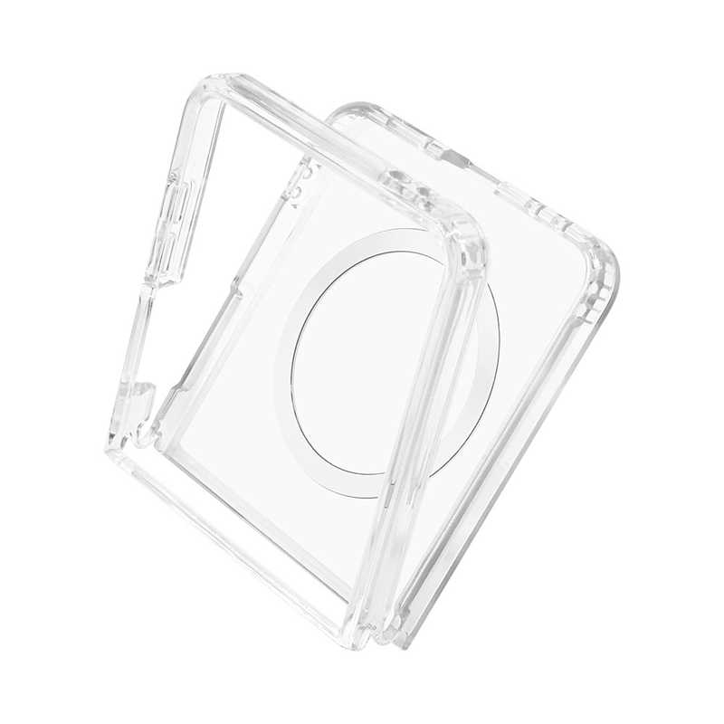 ラスタバナナ Galaxy Z Flip 7用ハイブリッドケース TPU×PC 磁力充電対応 クリア 9158GZFL7HPMCL