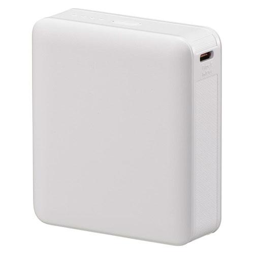 オーム電機 SmartComm モバイルバッテリー PD20W 10000mAh ホワイト SMP-PD100-W
