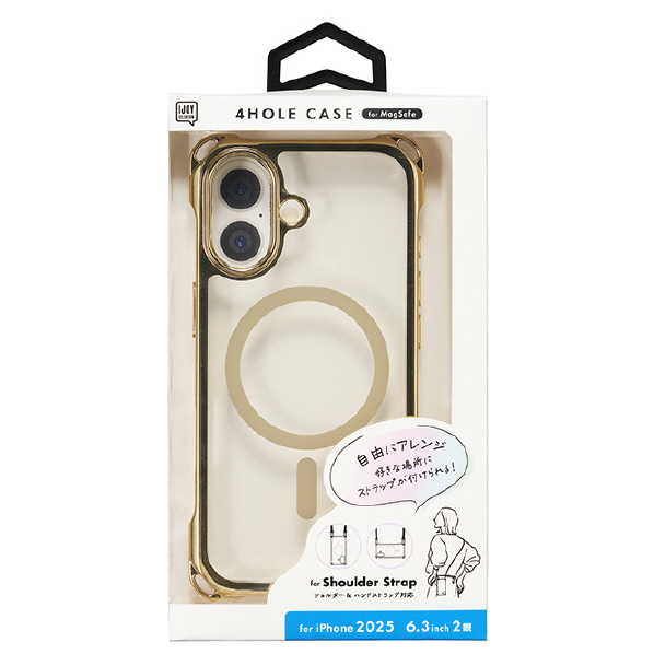 サンクレスト SUNCREST iPhone17用4ホールケース メタリックゴールド I39FIJS06