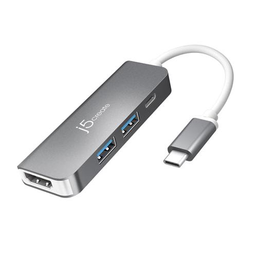 【決算50%オフクーポン対象商品】j5 create USB-C to HDMI&PD 5in1マルチアダプター シルバー JCD371