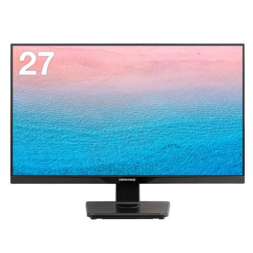 【決算20%オフクーポン対象商品】グリーンハウス 27型ワイド液晶 VGA/HDCP対応 DisplayPort HDMI搭載 GH-LCW27C-BK