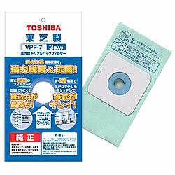 【決算20%オフクーポン対象商品】TOSHIBA 掃除機用高性能トリプルパックフィルター 3枚入 VPF-7 東芝