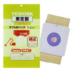 【決算20%オフクーポン対象商品】TOSHIBA 掃除機用防臭加工 シール弁付きダブル紙パック 5枚入 VPF-6 東芝
