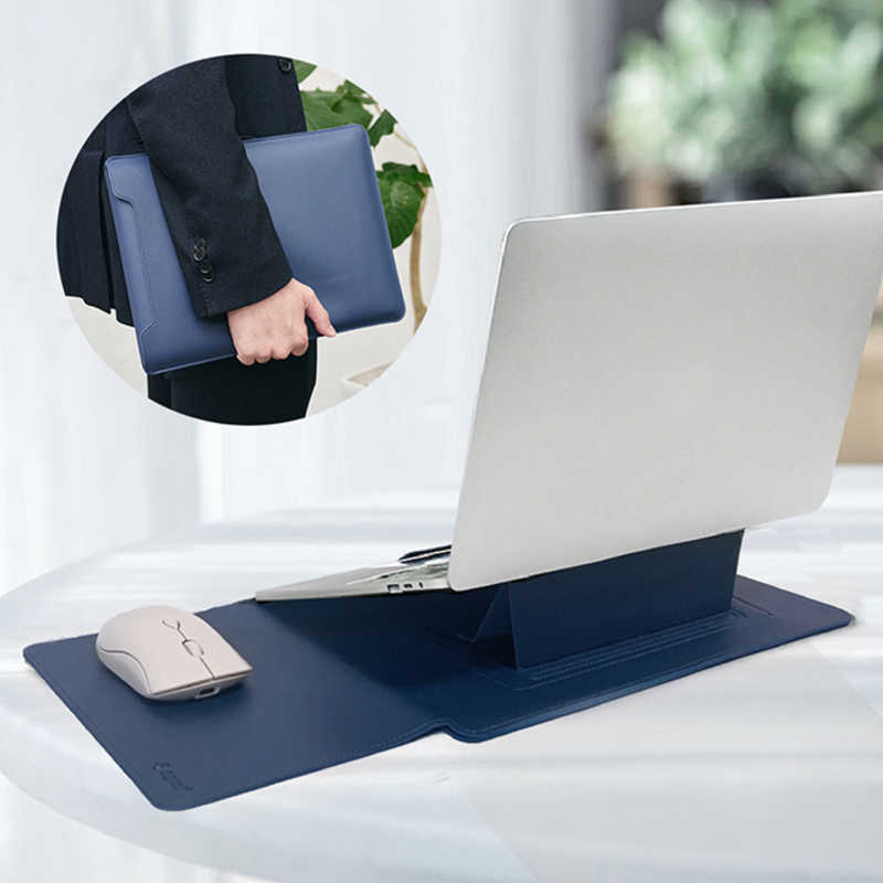 【決算20%オフクーポン対象商品】ビジネスハーモニー BUSINESS HARMONY 3機能パソコンインナーケース EGRET ネイビーブルー EB25-1-N