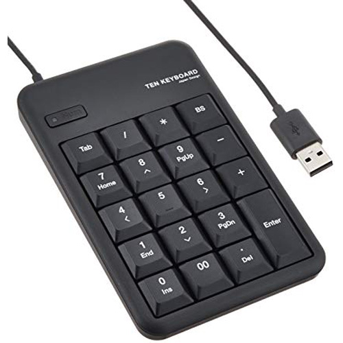 ELECOM テンキーボード 有線 USB接続 メンブレン式 ブラック TK-TCM011BK エレコム