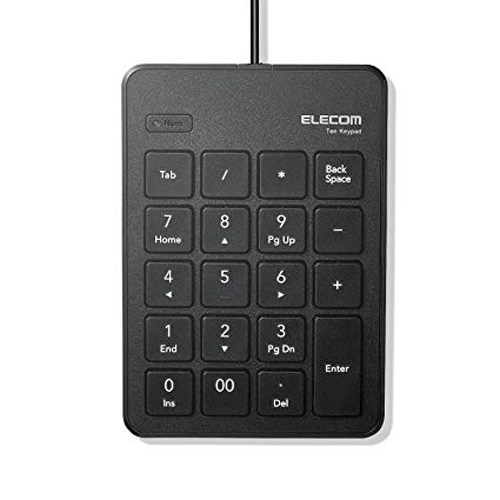 ELECOM テンキーボード 有線 パンタグラフ式 薄型 ブラック TK-TCP018BK エレコム