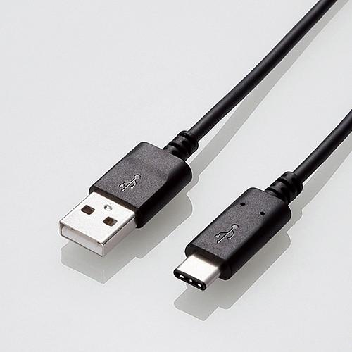 【決算20%オフクーポン対象商品】エレコム ELECOM USB2-0ケーブル(認証品、A-C) ブラック MPA-AC10NBK