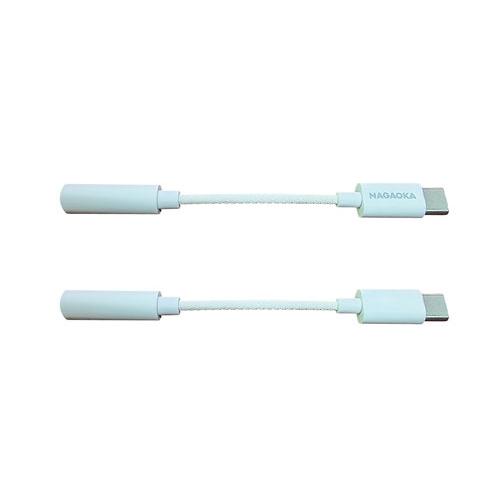 【決算20%オフクーポン対象商品】ナガオカ 3-5mmオーディオ変換アダプタ NTYPECAD02WH