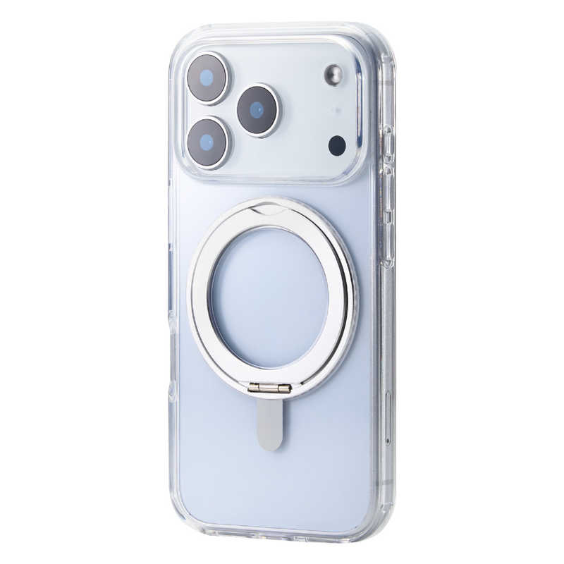 エレコム ELECOM　ELECOM iPhone 17 Proケース ハイブリッドケース MAGKEEP スタンド シルバー PMA25CMAGSTSV