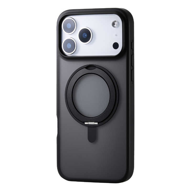 エレコム ELECOM iPhone 17 ProMax用ハイブリッドケース MAGKEEP スタンド ブラック PM-A25DMAGSTBK