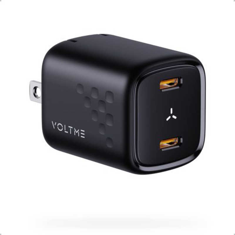 ボルトミー VOLTME Revo 30 デュオ 30W TypeC 2ポート 黒 折りたたみ式 ［2ポート /GaN(窒化ガリウム) 採用］ V2095