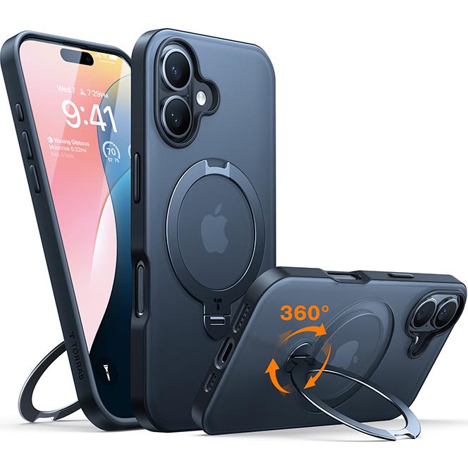 トラス TORRAS iPhone16 ゼンマイ式スタンドケース ブラック X00FX2061