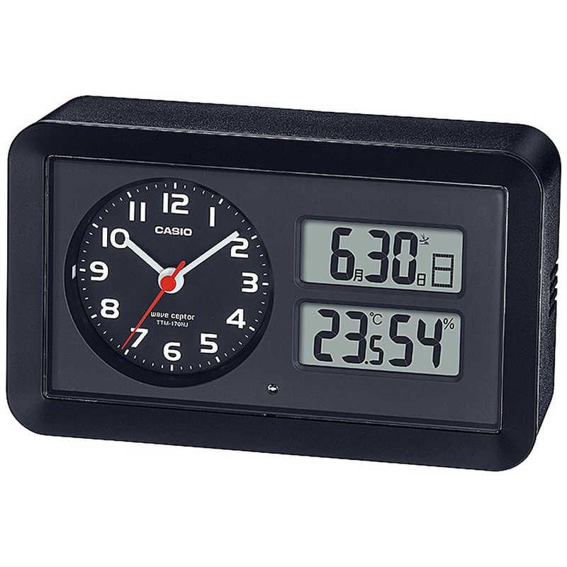 【決算20%オフクーポン対象商品】カシオ CASIO 電波目覚まし時計 CASIOCLOCK ブラック TTM-170NJ-1JF