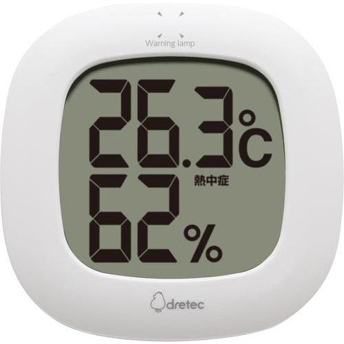 【決算20%オフクーポン対象商品】ドリテック デジタル温湿度計「ルミール」 ホワイト O-423WT