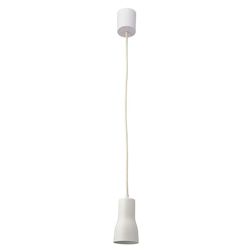 オーム電機 ペンダントライト 筒型セード ホワイト 電球別売 LT-YSE26-W