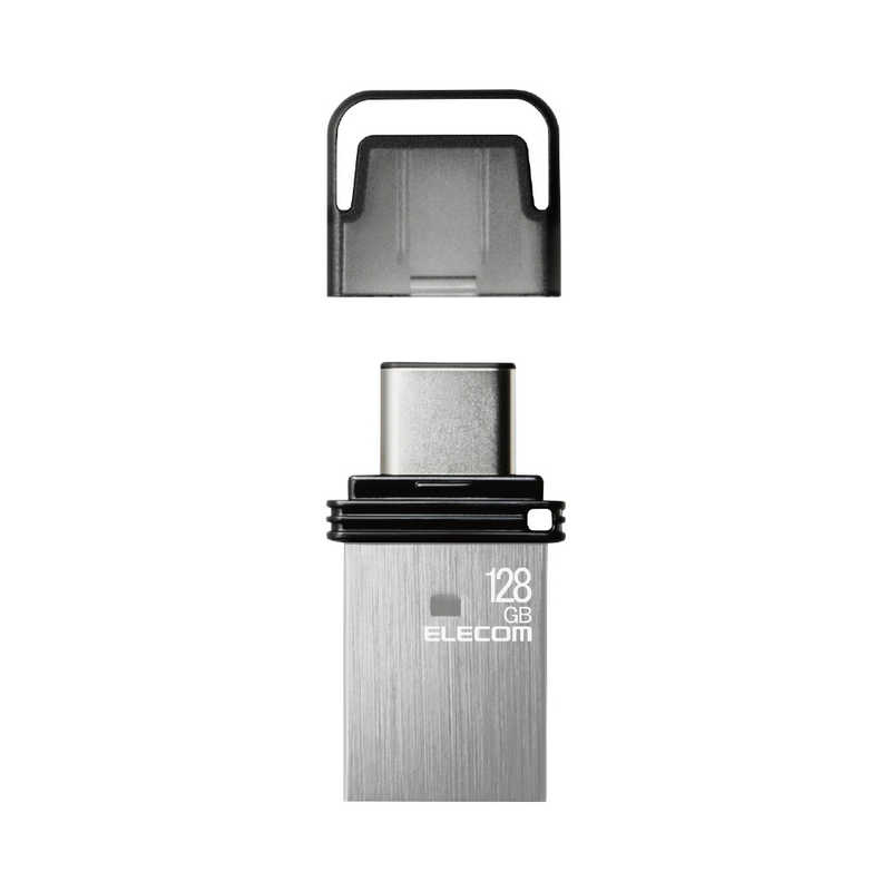 エレコム ELECOM キャップ式USB Type-Cメモリ(128GB) シルバー MF-CAU32128GSV