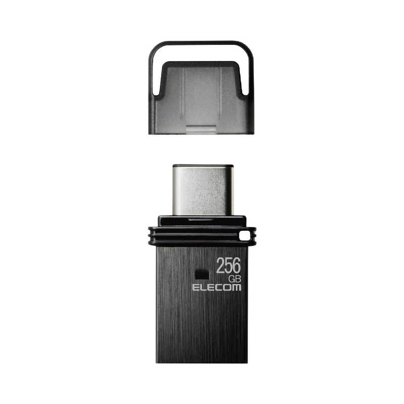 エレコム ELECOM キャップ式USB Type-Cメモリ(256GB) ブラック MF-CAU32256GBK