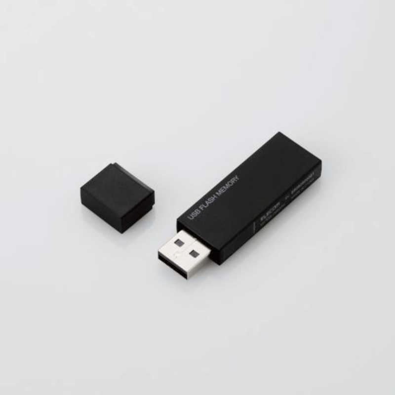 エレコム ELECOM キャップ式USBメモリ(64GB) ブラック MF-MSU2B64GBK