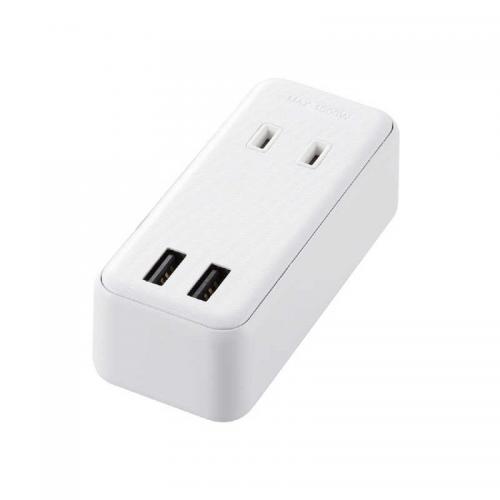 エレコム ELECOM モバイルUSBタップ 直差し 2口 2ポート MOT-U07-22W
