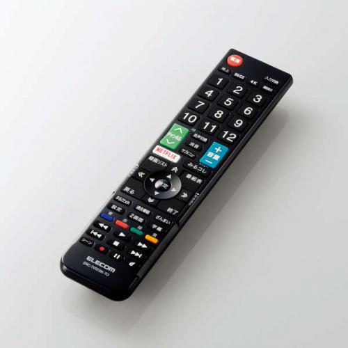 エレコム ELECOM テレビリモコン 東芝 レグザ対応 設定不要ですぐ使える 見やすい文字サイズ 押しやすいボタン Netflix/YouTube対応 ホワイト ERC-TV02BK-TO
