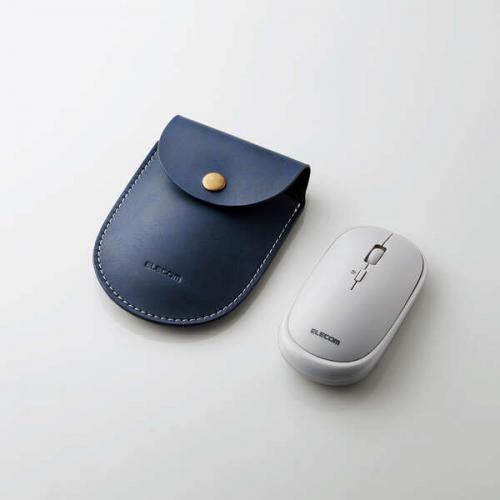 エレコム ELECOM ワイヤレスマウス BlueLED Bluetooth 4ボタン 薄型 モバイルマウス 収納ポーチ付き 割り当て機能 グレー M-TM10BBGY