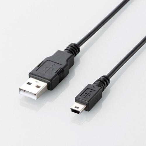 エレコム ELECOM エコUSB2.0ケーブル A-miniBタイプ エコ 0.5m ブラック U2C-JM05BK