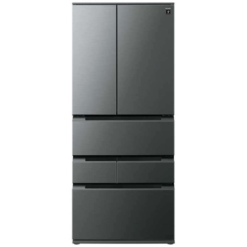 シャープ SHARP 冷蔵庫 607L 6ドア プラズマクラスター ダスクダークメタル SJ-MF61R-H(大型)