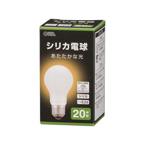 オーム電機 OHM 白熱電球 E26 20W形 シリカ LB-D5619WN