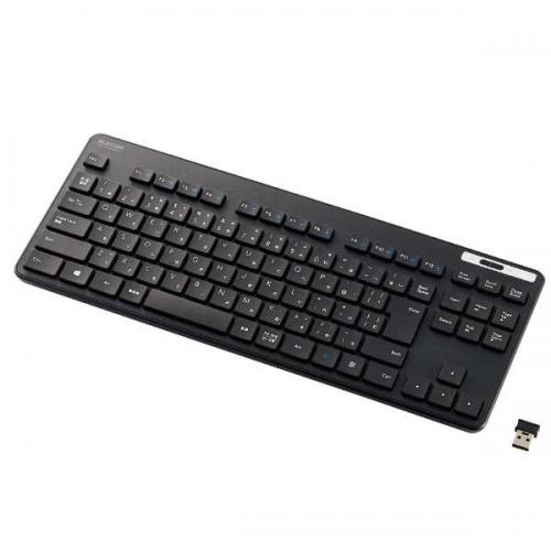 エレコム ELECOM 無線キーボード 薄型 メンブレン式 コンパクトサイズ ブラック TK-FCM109TKBK
