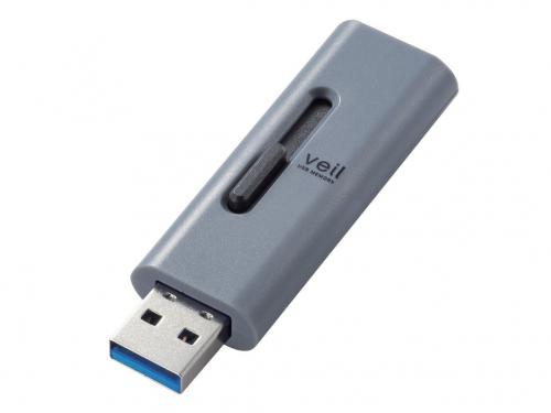 エレコム ELECOM スライド式USB3.2(Gen1)メモリ 32GB グレー MF-SLU3032GGY