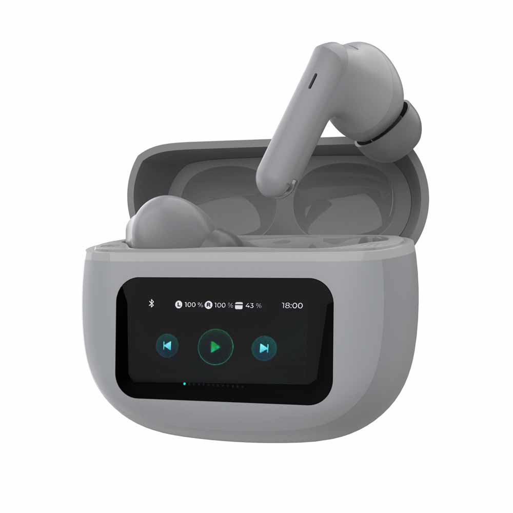 【決算20%オフクーポン対象商品】グリーンハウスGREEN HOUSE 完全ワイヤレスイヤホン グレイ GH-TWEF-GY