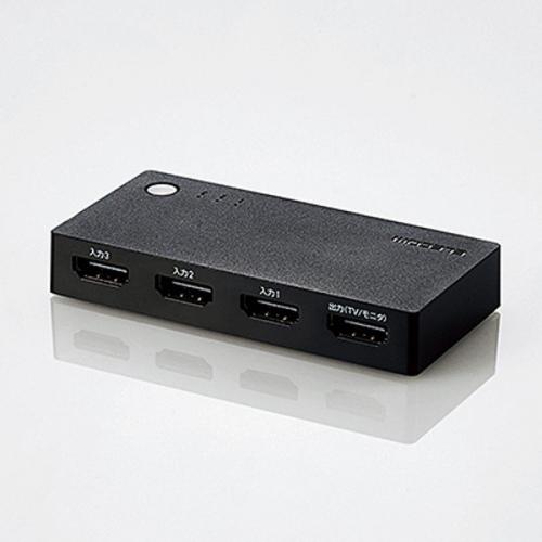 【決算20%オフクーポン対象商品】エレコム ELECOM HDMI切替器 3ポート DH-SWL3BK