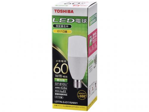 東芝 TOSHIBA LED電球 60形 E17 昼白色 LDT7N-G-E17S60V1