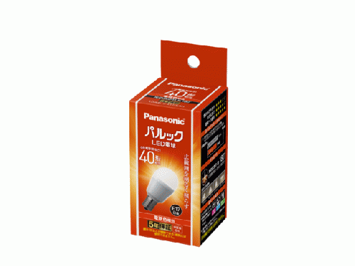 パナソニック Panasonic LED電球 パルック E17 40形 電球色 LDA4LGE17SK4