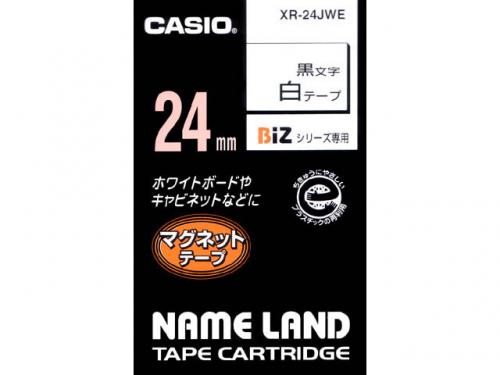 【決算20%オフクーポン対象商品】カシオ CASIO ネームランド マグネットタイプ 白 XR-24JWE