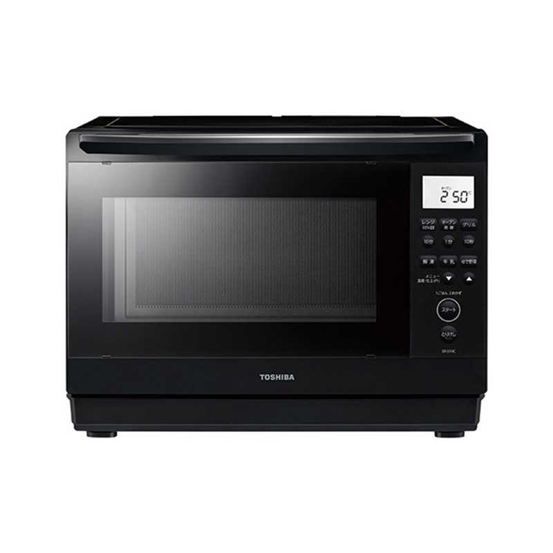 【決算20%オフクーポン対象商品】東芝 TOSHIBA 角皿式スチームオーブンレンジ 26L フラット 石窯ドーム ハイアングル赤外線センサー ブラック ER-D70C-K
