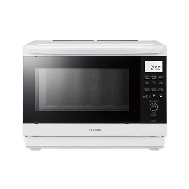 【決算20%オフクーポン対象商品】東芝 TOSHIBA 角皿式スチームオーブンレンジ 26L フラット 石窯ドーム ハイアングル赤外線センサー ホワイト ER-D70C-W