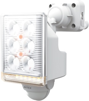ムサシ RITEX フリーアーム式 ミニ LEDセンサーライト 9W×1灯 LED-AC1009